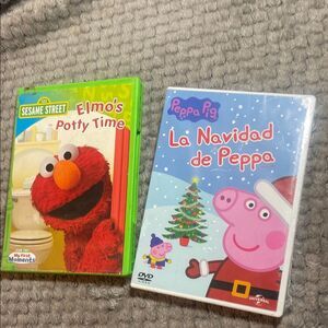Sesame Street Elmo's Potty Time and Peppa Pig Christmas DVDs